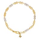 22ct Yellow And White Gold Fancy Cages Bracelet 7"