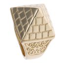 9ct Yellow Gold Pyramid Signet Ring