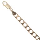 9ct Yellow Gold Square Curb Bracelet 7.5"