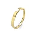18ct Yellow Gold Soft Chamfered Edge Wedding Band 2.5mm