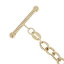 9ct Yellow Gold Belcher T-Bar Bracelet 7"