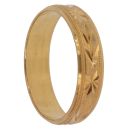 22ct Yellow Gold Diamond Cut Wedding Band 4mm