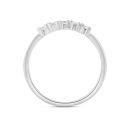 9ct White Gold 0.50ct Emerald Cut Lab Grown Diamond Five Stone Ring