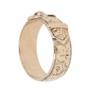 9ct Yellow Gold Patterned Buckle Ring