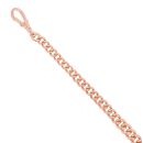 9ct Rose Gold Graduating Albert Bracelet 8"