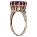 9ct Yellow Gold Ruby and Cubic Zirconia Single Stone Ring
