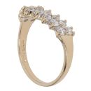 14ct Yellow Gold Cubic Zirconia Wishbone Ring