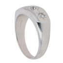 18ct White Gold 0.75ct Brilliant Cut Diamond Signet Ring