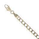 9ct Yellow Gold Square Curb Bracelet 8"