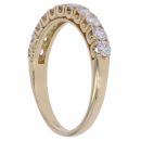 14ct Yellow Gold 0.75ct Brilliant Cut Diamond Half Eternity Ring