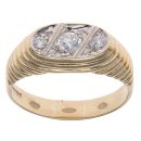9ct Yellow Gold Cubic Zirconia Signet Ring