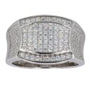 Silver Cubic Zirconia Signet Ring by Icesia