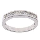 18ct White Gold 0.33ct Brilliant Cut Diamond Half Eternity Ring