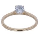 9ct Yellow Gold 0.50ct Brilliant Cut Lab Grown Diamond Solitaire Ring