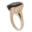 9ct Yellow Gold Smoky Quartz Single Stone Ring