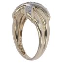 9ct Yellow Gold 0.05ct Brilliant Cut Diamond Crossover Ring