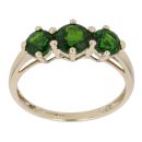 9ct Yellow Gold Three Stone Diopside Ring