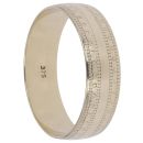 9ct Yellow Gold Patterned Wedding Band 6.49mm