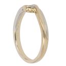 9ct Yellow and White Gold 0.08ct Diamond Solitaire Ring