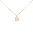 9ct Yellow Gold Opal Pendant and Chain 18"