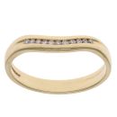 18ct Yellow Gold 0.10ct Brilliant Cut Diamond Wishbone Ring