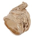 9ct Yellow Gold Patterned Saddle Ring