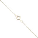 9ct Yellow Gold Cubic Zirconia and Ruby Heart Pendant and Curb Chain 18"