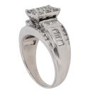 14ct White Gold 2.00ct Brilliant, Princess and Baguette Cut Diamond Fancy Ring