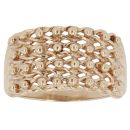 9ct Yellow Gold Four Row Keeper Ring
