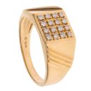 18ct Yellow Gold 0.25ct Brilliant Cut Diamond Signet Ring