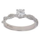 18ct White Gold 0.63ct Brilliant Cut Diamond Solitaire Ring