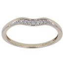 9ct Yellow Gold 0.05ct Diamond Wishbone Ring