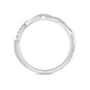 Silver Platinum Plated 0.15ct Lab Grown Diamond Twist Eternity Ring