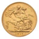 1912 George V Large Head UK Full Sovereign Coin