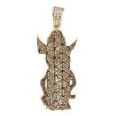 9ct Yellow Gold Cubic Zirconia Angel Pendant
