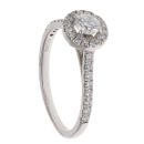 9ct White Gold 0.75ct Brilliant Cut Diamond Cluster Ring
