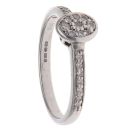 9ct White Gold 0.20ct Brilliant Cut Diamond Cluster Ring