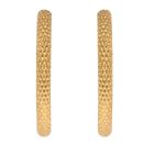 22ct Yellow Gold Dot Grain Hoop Earrings