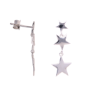 Silver Star Drop Earrings by Icesia