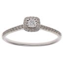9ct White Gold 0.25ct Brilliant Cut Diamond Cluster Ring