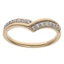 18ct Yellow Gold 0.25ct Brilliant Cut Diamond Wishbone Ring