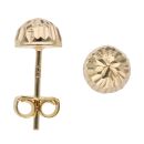 Gold Plated Silver Dome Ball Earrings