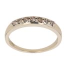 9ct Yellow Gold 0.25ct Brilliant Cut Champagne Diamond Half Eternity Ring