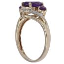9ct Yellow Gold 0.05ct Diamond Three Stone Ring