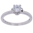 Silver Cubic Zirconia Solitaire Ring