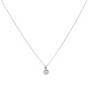 18ct White Gold 0.25ct Brilliant Cut Diamond Solitaire Pendant And Chain 18"