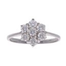 18ct White Gold 0.60ct Diamond Cluster Ring