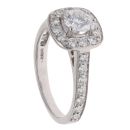 18ct White Gold 1.00ct Brilliant Cut Diamond Cluster Ring