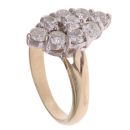 14ct Yellow Gold 1.10ct Brilliant Cut Diamond Cluster Ring