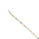 9ct Yellow Gold 0.02ct Diamond and Peridot Bracelet 7"